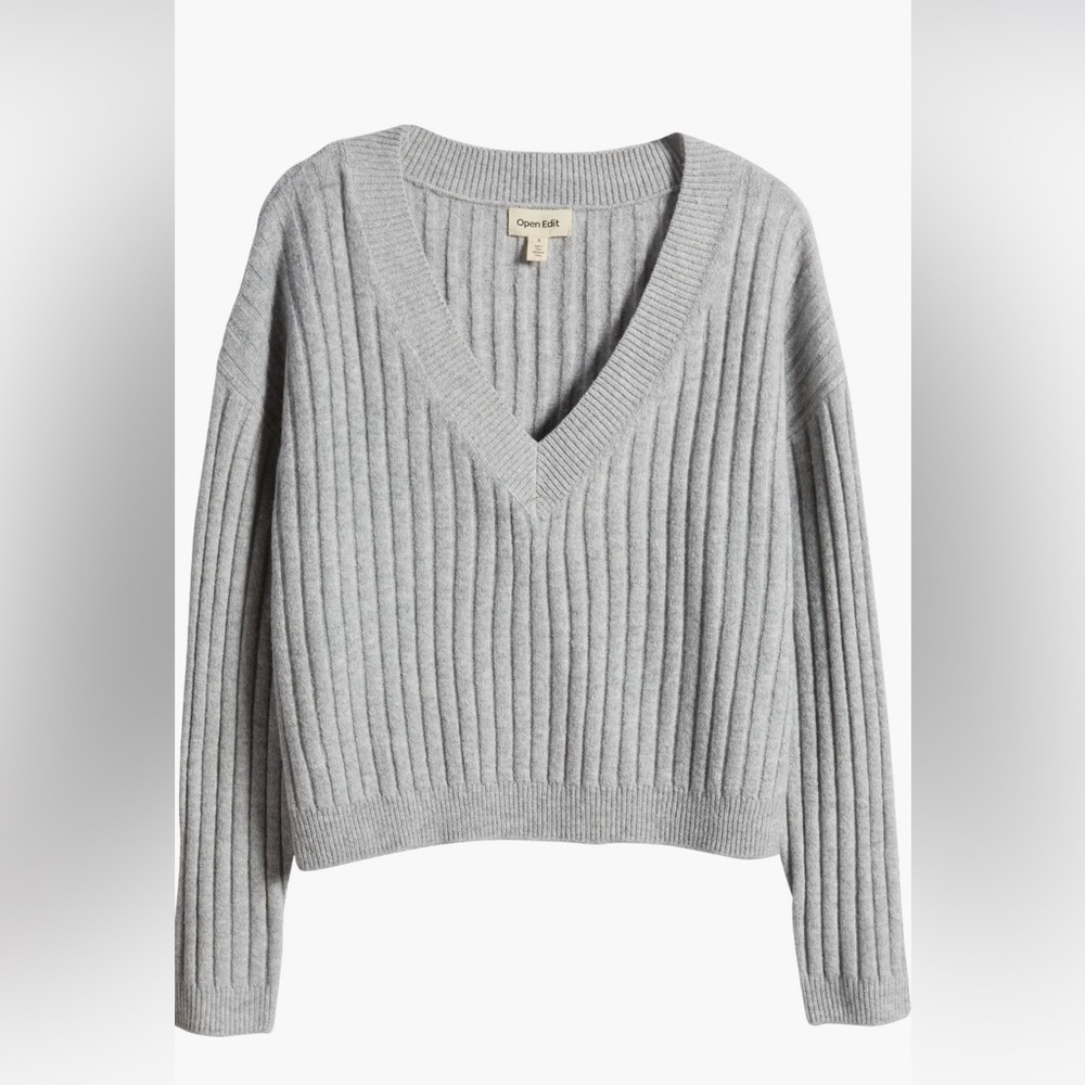 Open Edit Grey Sweater - Grey - Size S - Picture 2 of 5